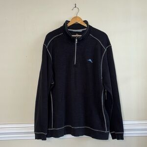 Tommy Bahama Men’s Black Quarter Zip Pullover